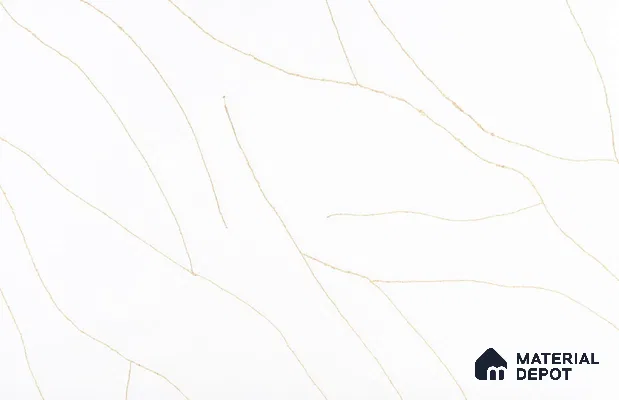 Belina Quartz QR 00344 Calacatta Aurelia Mini Jumbo Helsinki Series 10.53 ft x 4.79 ft Quartz - 20 mm | 10 Years and Replacement Warranty | Suitable for Kitchen, Restaurant, Counter Tops, Dining, Reception, office
