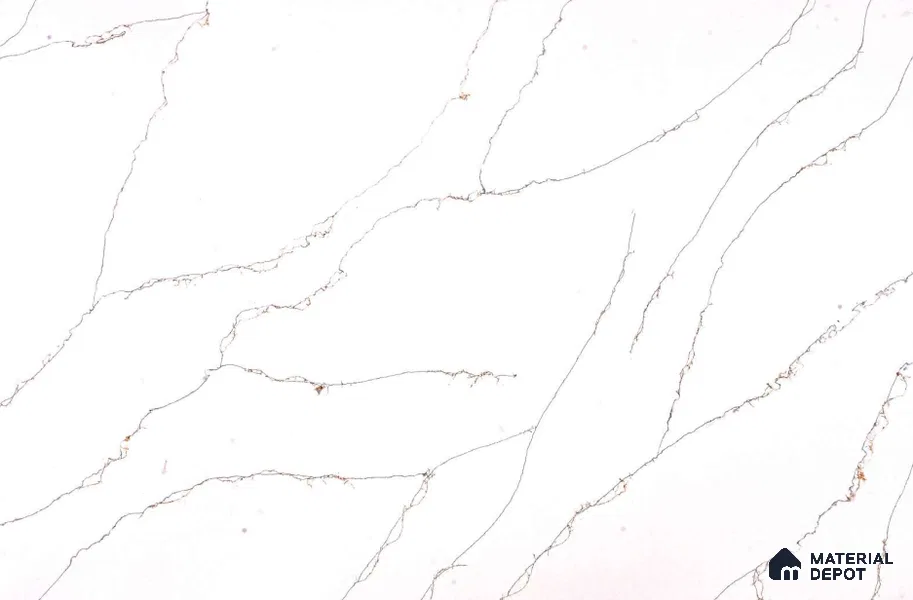 Belina Quartz QR 00337 B Auric Vein Jumbo Helsinki Series 10.83 ft x 5.41 ft Quartz - 20 mm | 10 Years and Replacement Warranty | Suitable for Kitchen, Restaurant, Counter Tops, Dining, Reception, office