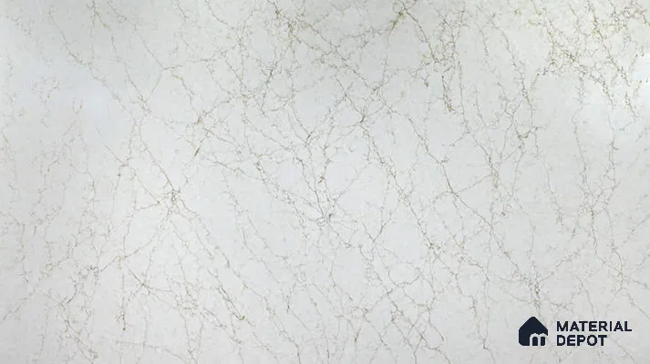 Belina Quartz QR 00376 Ivory Lattice Helsinki Series 11.42 ft x 6.59 ft Quartz - 20 mm | 10 Years and Replacement Warranty | Suitable for Kitchen, Restaurant, Counter Tops, Dining, Reception, office