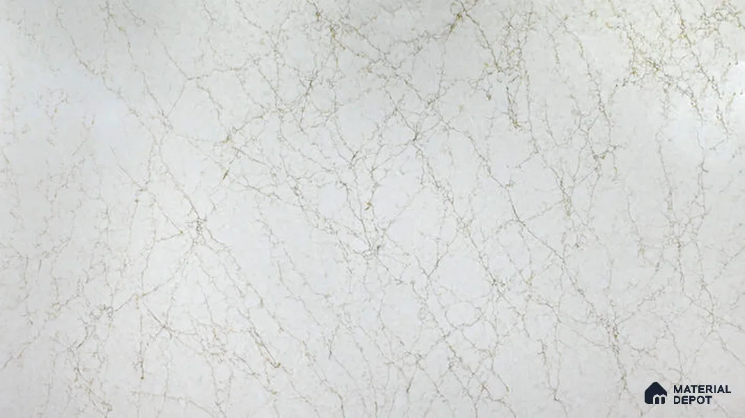Belina Quartz QR 00376 Ivory Lattice Helsinki Series 11.42 ft x 6.59 ft Quartz - 20 mm | 10 Years and Replacement Warranty | Suitable for Kitchen, Restaurant, Counter Tops, Dining, Reception, office