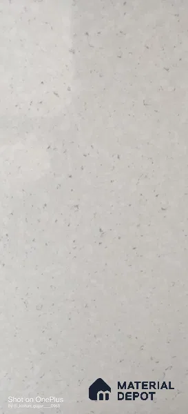 Belina Quartz QR 00368 Arctic Veil White Helsinki Series 11.5 ft x 6.5 ft Quartz - 20 mm | 10 Years of Replacement Warranty | Suitable for Kitchen, Restaurant, Counter Tops, Dining, Reception, office