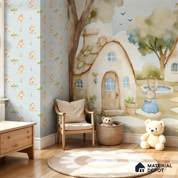 Hoppington Kids Room Soft Feel Wallpaper
