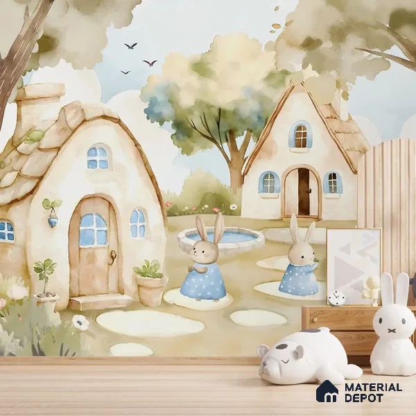 Hoppington Kids Room Soft Feel Wallpaper