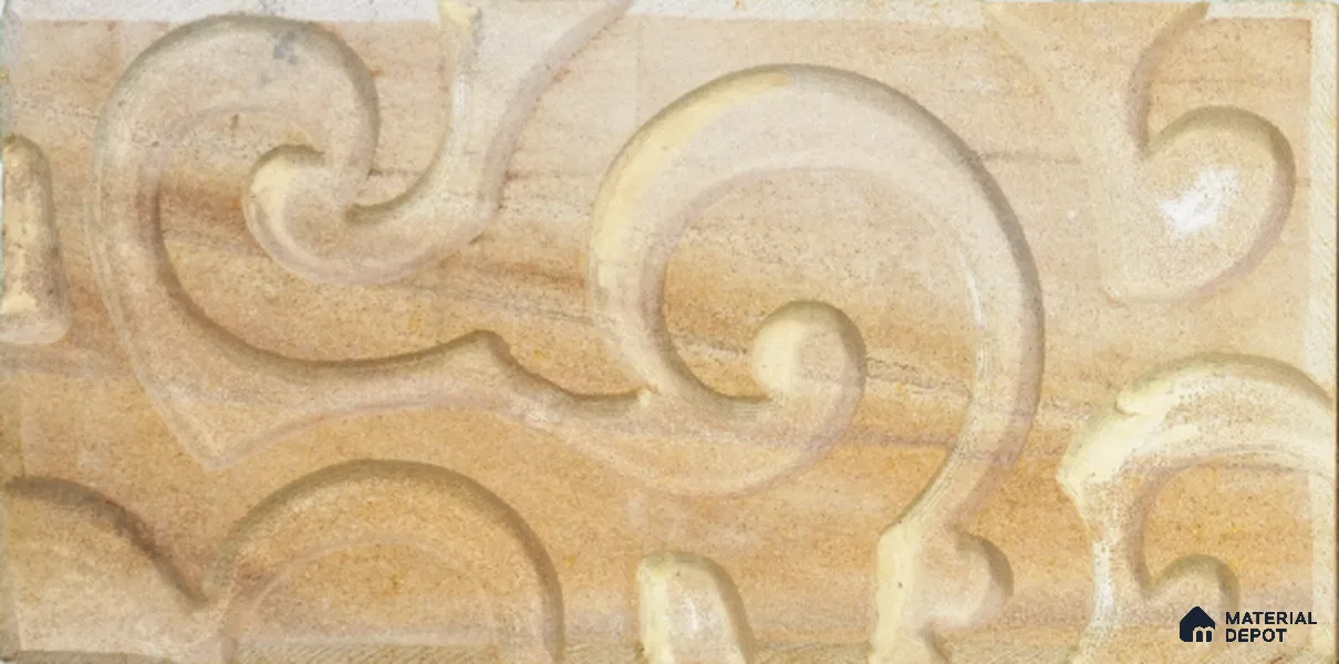 WL 00101 B Island Oak Decor 150 x 300 mm Natural Stone Wall Cladding | 1 Sq. Ft. = 2 Pieces | Stone is a Natural Product, Please Expect Variation in Shades