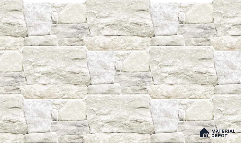 Stone Wall & Floor Tile TL 10511  16 in x 6.4 in Porcelain Matte Finish - 9 mm