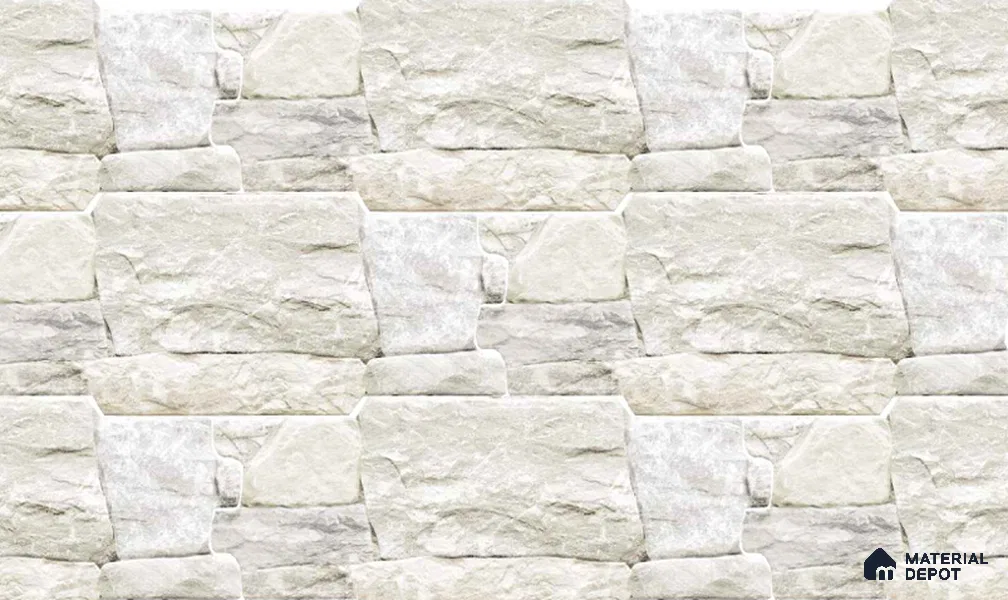 Stone Wall & Floor Tile TL 10511  16 in x 6.4 in Porcelain Matte Finish - 9 mm