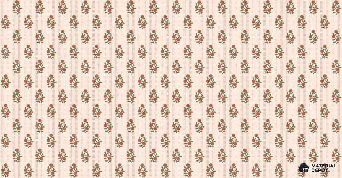 Japanese Orange Bouquet Motif Wallpaper Reflecting Traditional Art and Culture | WP 05265 Canvas | 250 GSM WP01CNF Paper | (MOQ = 30 Sq. Ft.)