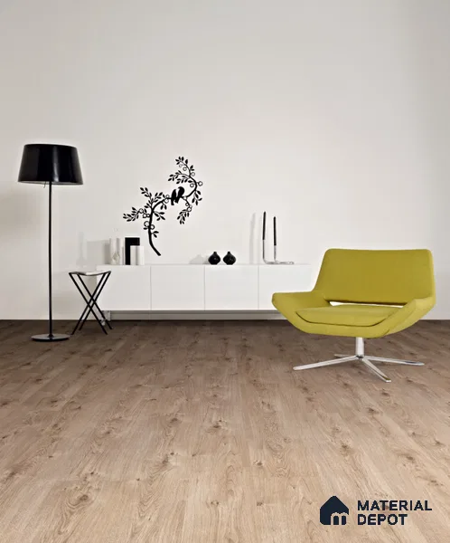 Laminate Wood Floor DEF00378(AP) Natural Varnished Oak LF 00352 C | 49.6 inch x 7.55 inch x 8 mm |  | Suitable for Flooring, Living Room, Bedroom