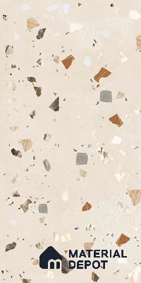 Terrazzo Wall & Floor Tile TL 08264 Latte Beige 4 ft x 2 ft Matte Finish Vitrified Tile - 9 mm