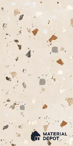 Terrazzo Wall & Floor Tile TL 08264 Latte Beige 4 ft x 2 ft Matte Finish Vitrified Tile - 9 mm
