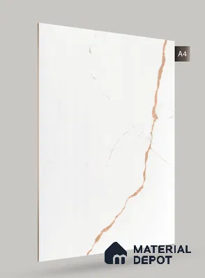 White Textured Solid Look Molten 8021 8 ft x 4 ft Texture Finish Decorative Laminate - 1.25 mm | Suitable for TV Unit, Wardrobe, Kitchen Cabinets