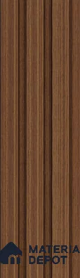 Brown Wooden Louver PN 05459 8 ft x 5 inch Charcoal Panel - 11 mm | Suitable for Feature Wall, TV Unit & Living Room | Width is Subjected to 5% Variation
