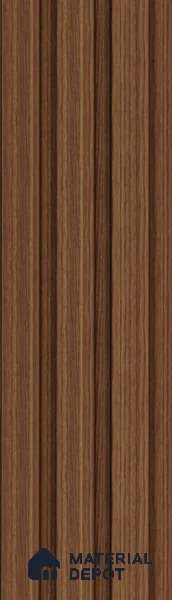 Brown Wooden Louver PN 05459 8 ft x 5 inch Charcoal Panel - 11 mm | Suitable for Feature Wall, TV Unit & Living Room | Width is Subjected to 5% Variation