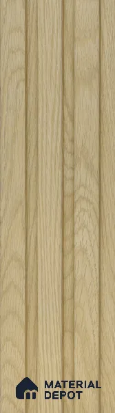 Beige Wooden Louver PN 05461 8 ft x 5 inch Charcoal Panel - 11 mm | Suitable for Feature Wall, TV Unit & Living Room | Width is Subjected to 5% Variation