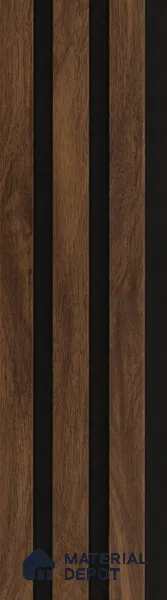 Brown Wooden Louver PN 05462 8 ft x 5 inch Charcoal Panel - 11 mm | Suitable for Feature Wall, TV Unit & Living Room | Width is Subjected to 5% Variation