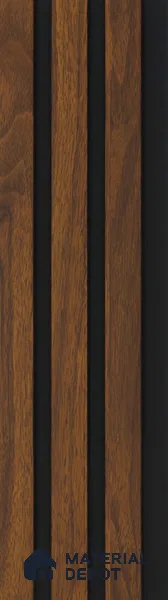 Brown Wooden Louver PN 05463 8 ft x 5 inch Charcoal Panel - 11 mm | Suitable for Feature Wall, TV Unit & Living Room | Width is Subjected to 5% Variation