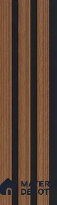 Brown Wooden Louver PN 05464 8 ft x 5 inch Charcoal Panel - 11 mm | Suitable for Feature Wall, TV Unit & Living Room | Width is Subjected to 5% Variation