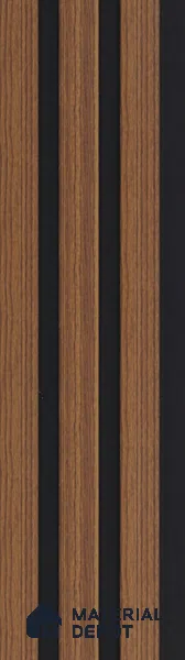 Brown Wooden Louver PN 05464 8 ft x 5 inch Charcoal Panel - 11 mm | Suitable for Feature Wall, TV Unit & Living Room | Width is Subjected to 5% Variation