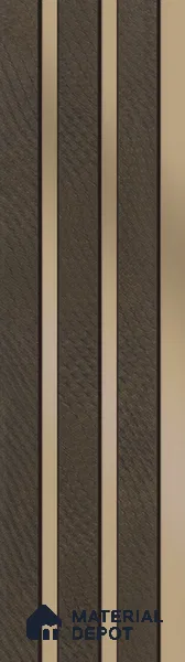 Brown Leather Louver PN 05465 8 ft x 5 inch Charcoal Panel - 11 mm | Suitable for Feature Wall, TV Unit & Living Room | Width is Subjected to 5% Variation