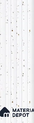 White Patterned Louver PN 05467 8 ft x 5 inch Charcoal Panel - 11 mm | Suitable for Feature Wall, TV Unit & Living Room | Width is Subjected to 5% Variation