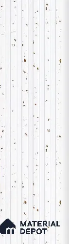 White Patterned Louver PN 05467 8 ft x 5 inch Charcoal Panel - 11 mm | Suitable for Feature Wall, TV Unit & Living Room | Width is Subjected to 5% Variation