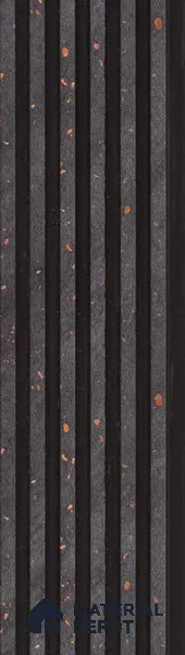 Brown Patterned Louver PN 05468 8 ft x 5 inch Charcoal Panel - 11 mm | Suitable for Feature Wall, TV Unit & Living Room | Width is Subjected to 5% Variation