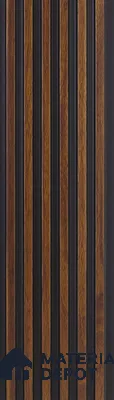 Brown Wooden Louver PN 05470 8 ft x 5 inch Charcoal Panel - 11 mm | Suitable for Feature Wall, TV Unit & Living Room | Width is Subjected to 5% Variation