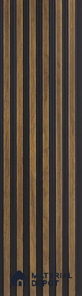 Brown Wooden Louver PN 05471 8 ft x 5 inch Charcoal Panel - 11 mm | Suitable for Feature Wall, TV Unit & Living Room | Width is Subjected to 5% Variation