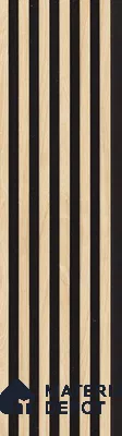 Beige Wooden Louver PN 05472 8 ft x 5 inch Charcoal Panel - 11 mm | Suitable for Feature Wall, TV Unit & Living Room | Width is Subjected to 5% Variation