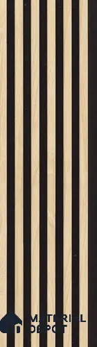 Beige Wooden Louver PN 05472 8 ft x 5 inch Charcoal Panel - 11 mm | Suitable for Feature Wall, TV Unit & Living Room | Width is Subjected to 5% Variation