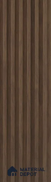 Brown Wooden Louver PN 05473 8 ft x 5 inch Charcoal Panel - 11 mm | Suitable for Feature Wall, TV Unit & Living Room | Width is Subjected to 5% Variation
