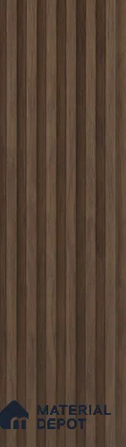 Brown Wooden Louver PN 05473 8 ft x 5 inch Charcoal Panel - 11 mm | Suitable for Feature Wall, TV Unit & Living Room | Width is Subjected to 5% Variation