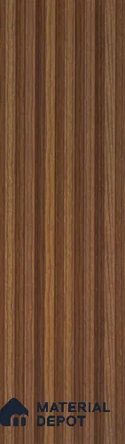 Brown Wooden Louver PN 05474 8 ft x 5 inch Charcoal Panel - 11 mm | Suitable for Feature Wall, TV Unit & Living Room | Width is Subjected to 5% Variation