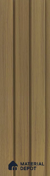 Brown Wooden Louver PN 05475 8 ft x 5 inch Charcoal Panel - 11 mm | Suitable for Feature Wall, TV Unit & Living Room | Width is Subjected to 5% Variation