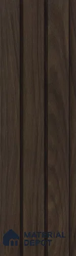 Brown Wooden Louver PN 05477 8 ft x 5 inch Charcoal Panel - 11 mm | Suitable for Feature Wall, TV Unit & Living Room | Width is Subjected to 5% Variation