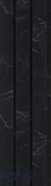Black Marble Louver PN 05480 8 ft x 5 inch Charcoal Panel - 11 mm | Suitable for Feature Wall, TV Unit & Living Room | Width is Subjected to 5% Variation