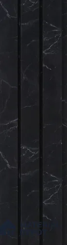 Black Marble Louver PN 05480 8 ft x 5 inch Charcoal Panel - 11 mm | Suitable for Feature Wall, TV Unit & Living Room | Width is Subjected to 5% Variation