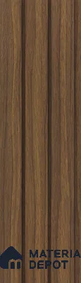 Brown Wooden Louver PN 05481 8 ft x 5 inch Charcoal Panel - 11 mm | Suitable for Feature Wall, TV Unit & Living Room | Width is Subjected to 5% Variation