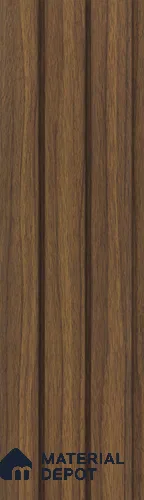 Brown Wooden Louver PN 05481 8 ft x 5 inch Charcoal Panel - 11 mm | Suitable for Feature Wall, TV Unit & Living Room | Width is Subjected to 5% Variation