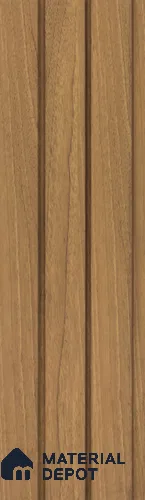 Brown Wooden Louver PN 05482 8 ft x 5 inch Charcoal Panel - 11 mm | Suitable for Feature Wall, TV Unit & Living Room | Width is Subjected to 5% Variation