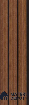 Brown Wooden Louver PN 05483 8 ft x 5 inch Charcoal Panel - 11 mm | Suitable for Feature Wall, TV Unit & Living Room | Width is Subjected to 5% Variation
