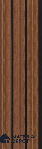 Brown Wooden Louver PN 05483 8 ft x 5 inch Charcoal Panel - 11 mm | Suitable for Feature Wall, TV Unit & Living Room | Width is Subjected to 5% Variation