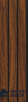 Brown Wooden Louver PN 05484 8 ft x 5 inch Charcoal Panel - 11 mm | Suitable for Feature Wall, TV Unit & Living Room | Width is Subjected to 5% Variation