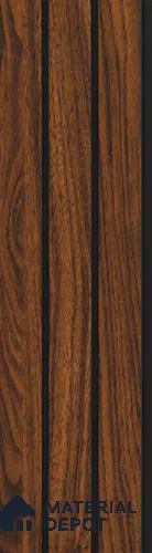 Brown Wooden Louver PN 05484 8 ft x 5 inch Charcoal Panel - 11 mm | Suitable for Feature Wall, TV Unit & Living Room | Width is Subjected to 5% Variation
