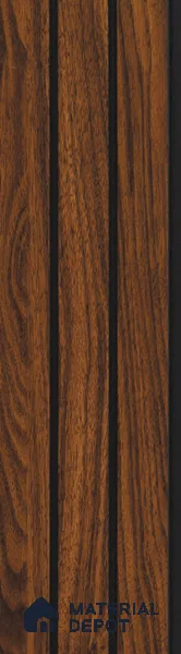 Brown Wooden Louver PN 05484 8 ft x 5 inch Charcoal Panel - 11 mm | Suitable for Feature Wall, TV Unit & Living Room | Width is Subjected to 5% Variation