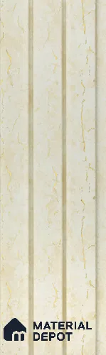 Beige Marble Louver PN 05485 (M 5421) 8 ft x 5 inch Charcoal Panel - 11 mm | Suitable for Feature Wall, TV Unit & Living Room | Width is Subjected to 5% Variation