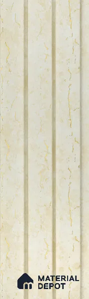 Beige Marble Louver PN 05485 (M 5421) 8 ft x 5 inch Charcoal Panel - 11 mm | Suitable for Feature Wall, TV Unit & Living Room | Width is Subjected to 5% Variation