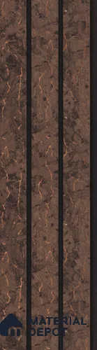 Brown Marble Louver PN 05486 8 ft x 5 inch Charcoal Panel - 11 mm | Suitable for Feature Wall, TV Unit & Living Room | Width is Subjected to 5% Variation