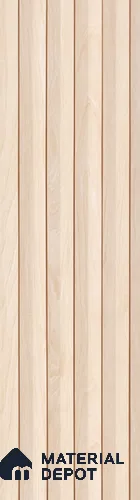 Beige Wooden Louver PN 05488 8 ft x 5 inch Charcoal Panel - 11 mm | Suitable for Feature Wall, TV Unit & Living Room | Width is Subjected to 5% Variation