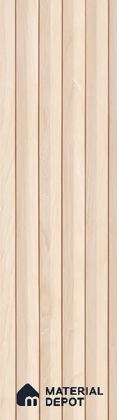 Beige Wooden Louver PN 05488 8 ft x 5 inch Charcoal Panel - 11 mm | Suitable for Feature Wall, TV Unit & Living Room | Width is Subjected to 5% Variation